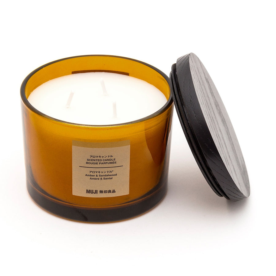 AMBER AND SANDALWOOD 3 WICK