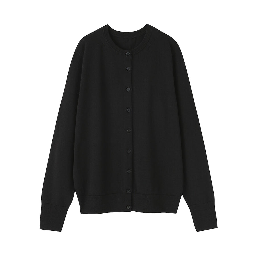 Buy MUJI Women's Washable Wool High-Gauge Crewneck Cardigan