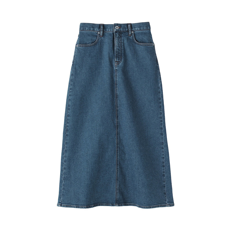 W's stretch denim A-line skirt BlueXS