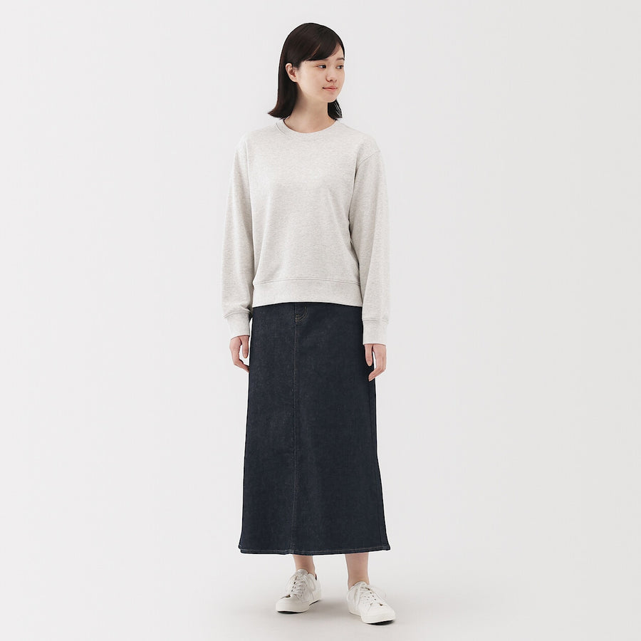W's stretch denim A-line skirt BlueXS
