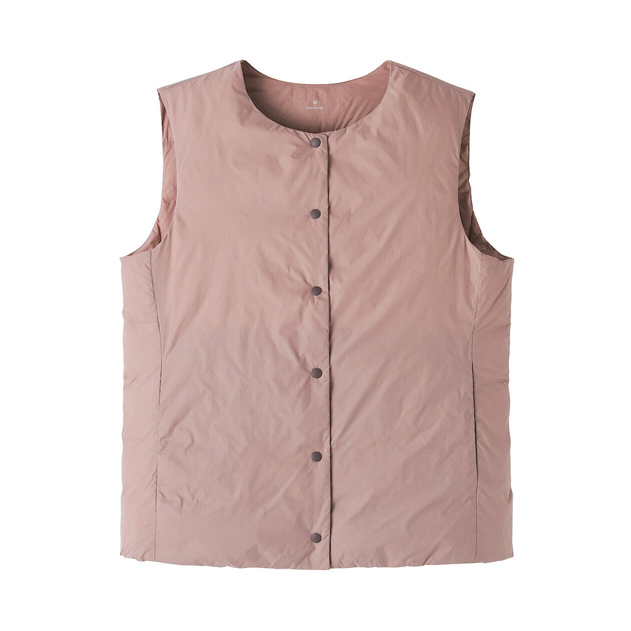 Buy MUJI Women's Lightweight Down Pocketable Collarless Vest