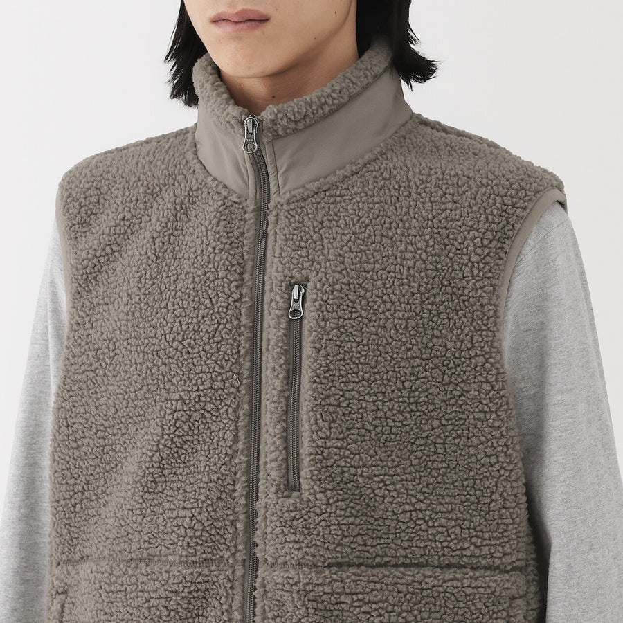 Buy MUJI Men's Boa Fleece Vest