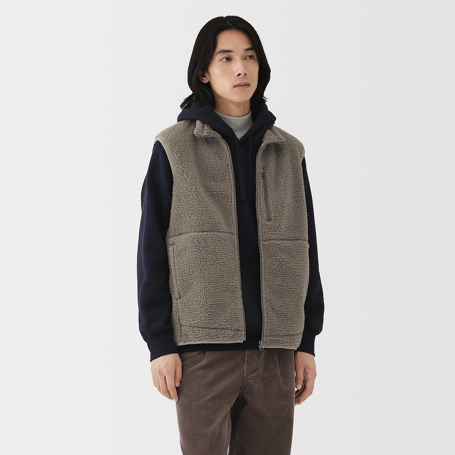 Buy MUJI Men's Boa Fleece Vest