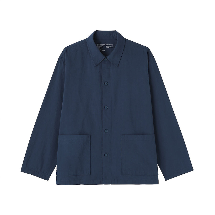 Buy MUJI Men's Washed Broadcloth Shirt Jacket