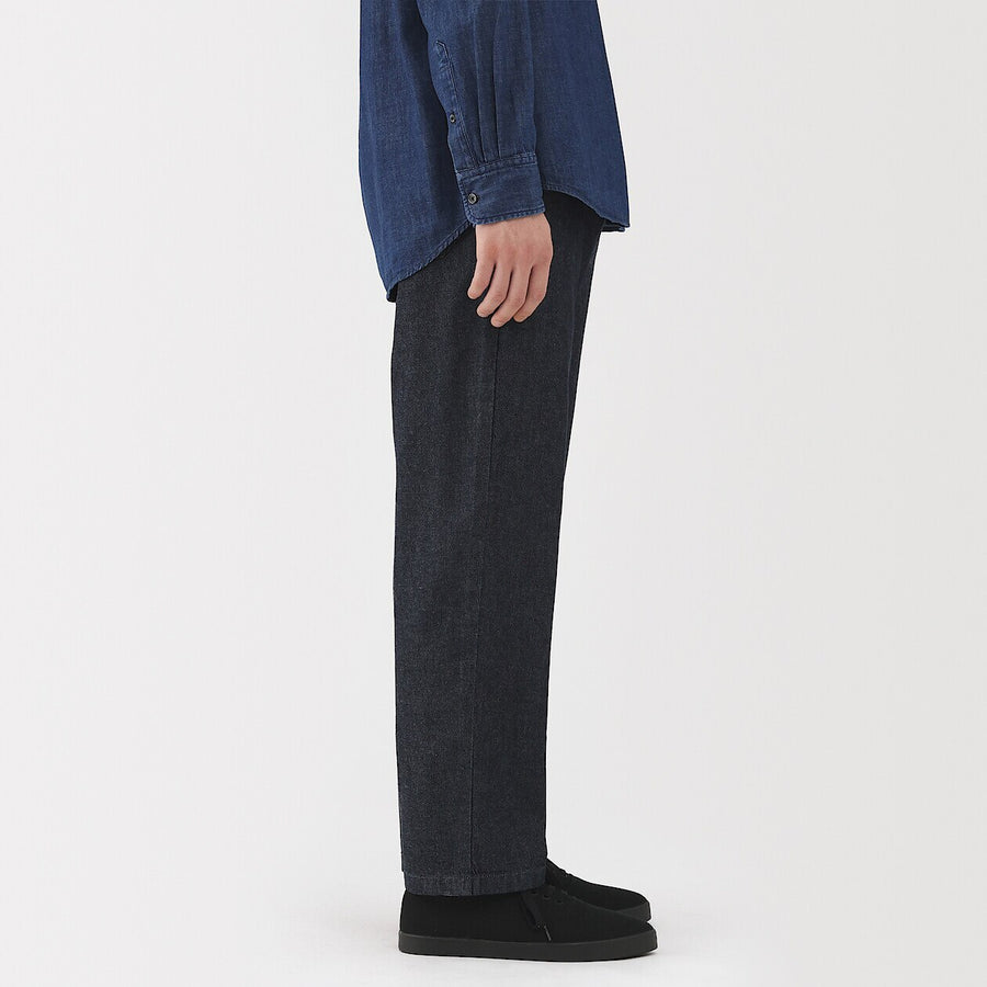 Washed Denim Easy Pants