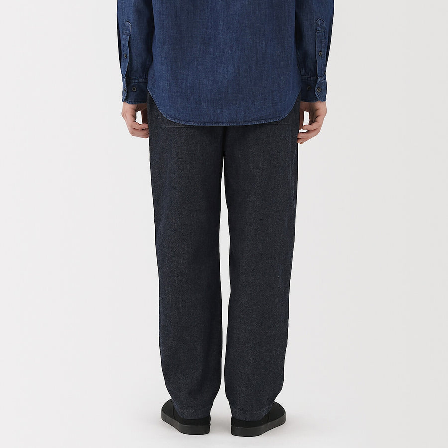 Washed Denim Easy Pants