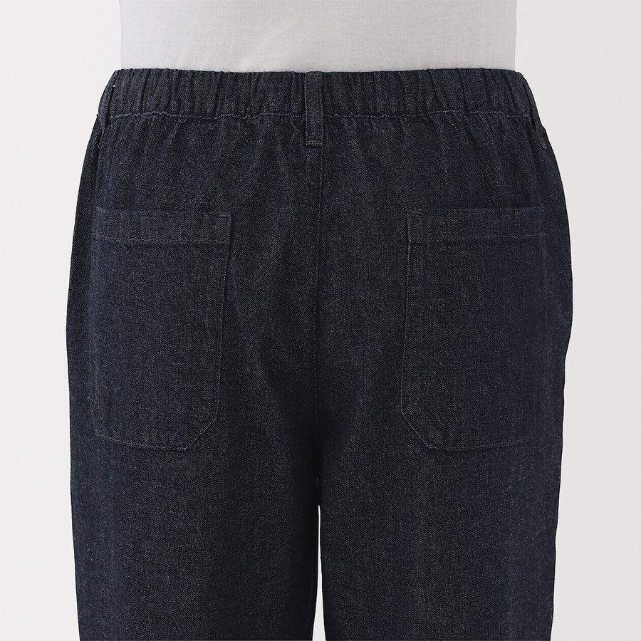 Washed Denim Easy Pants