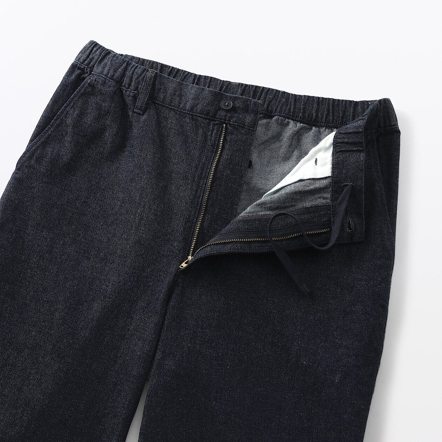 Washed Denim Easy Pants