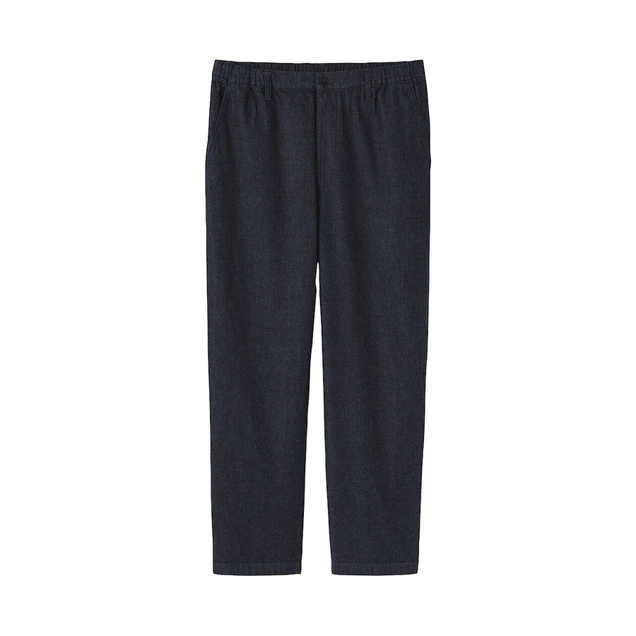 Washed Denim Easy Pants