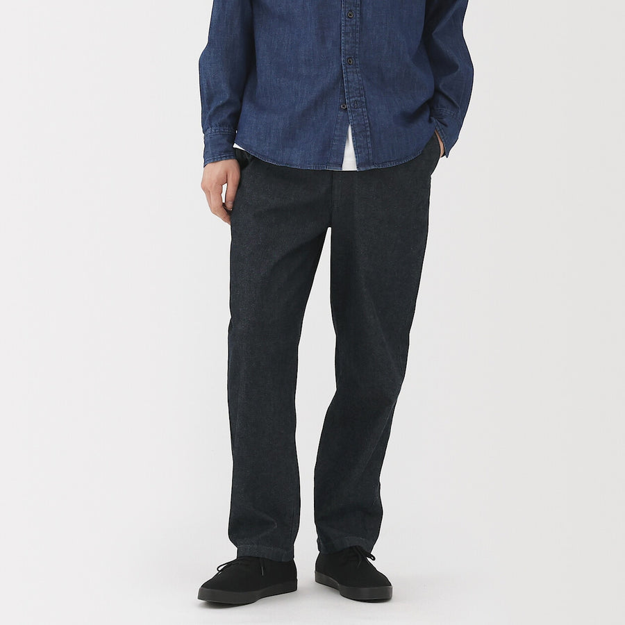 Washed Denim Easy Pants