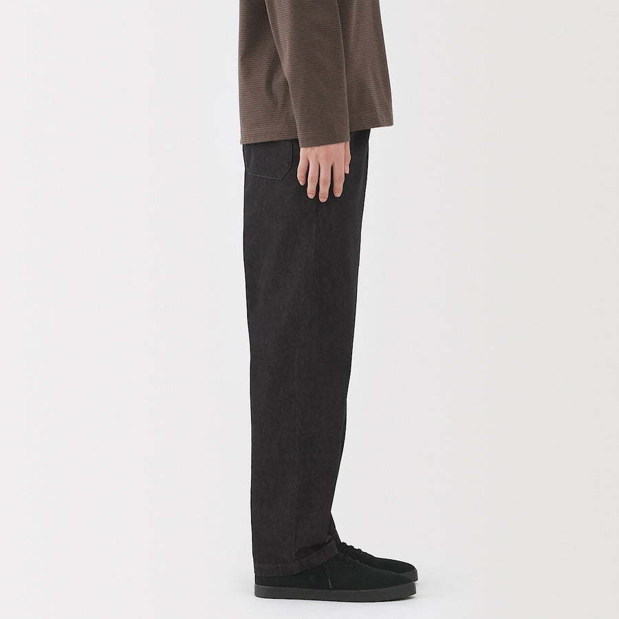 Washed Denim Easy Pants