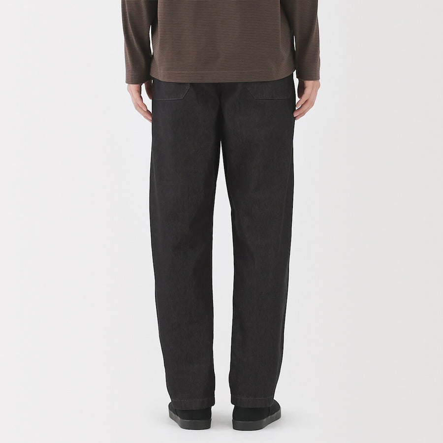 Washed Denim Easy Pants