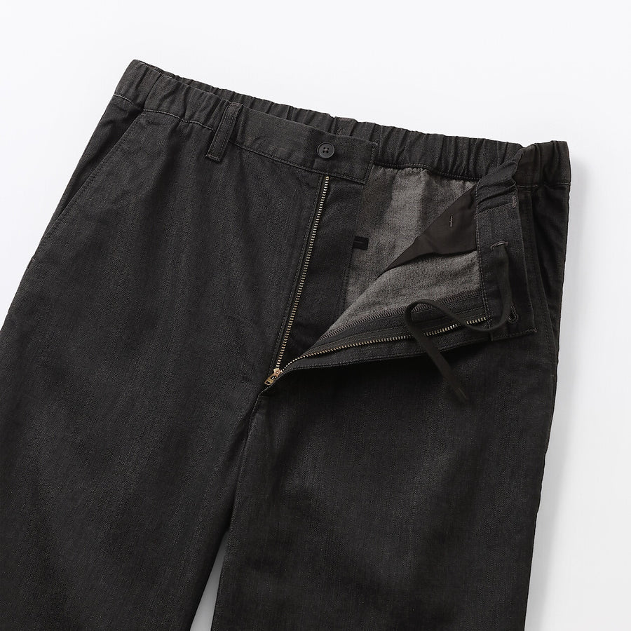 Washed Denim Easy Pants