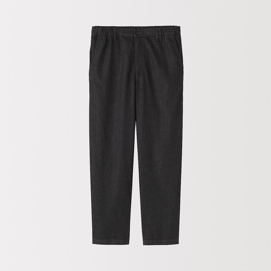 Washed Denim Easy Pants