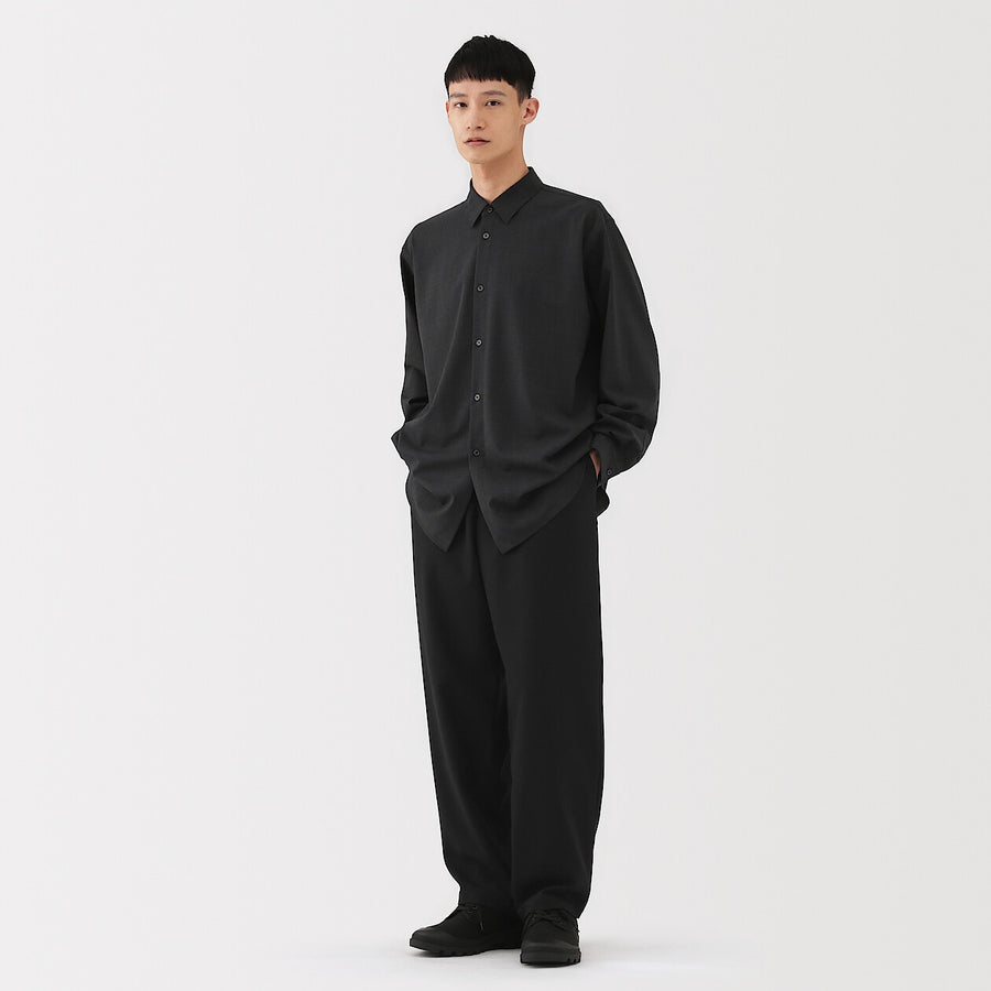 Buy MUJI Men's Polyester Twill Easy Pants