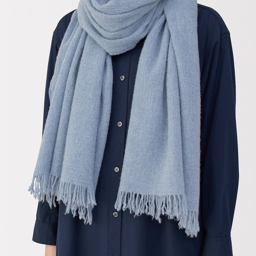 Buy MUJI Unisex Fluffy Wool Stole - Thin