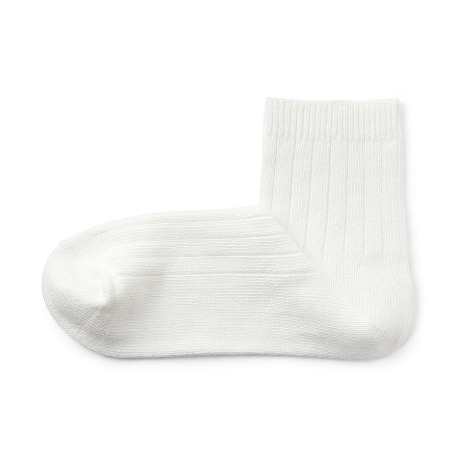 Buy MUJI Women's Right Angle Soft Top Ribbed Short Socks