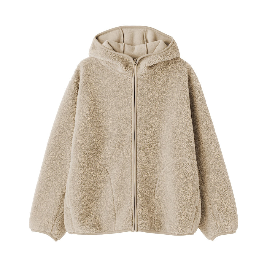 Buy MUJI Women's Boa Fleece Full Zip Hoodie