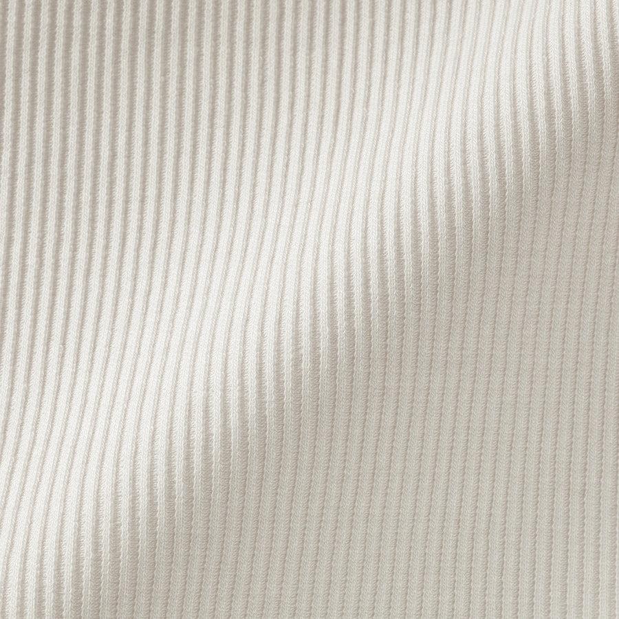 W's Lyocell blend ribbed crew neck L/S T-shirt Off whiteXS