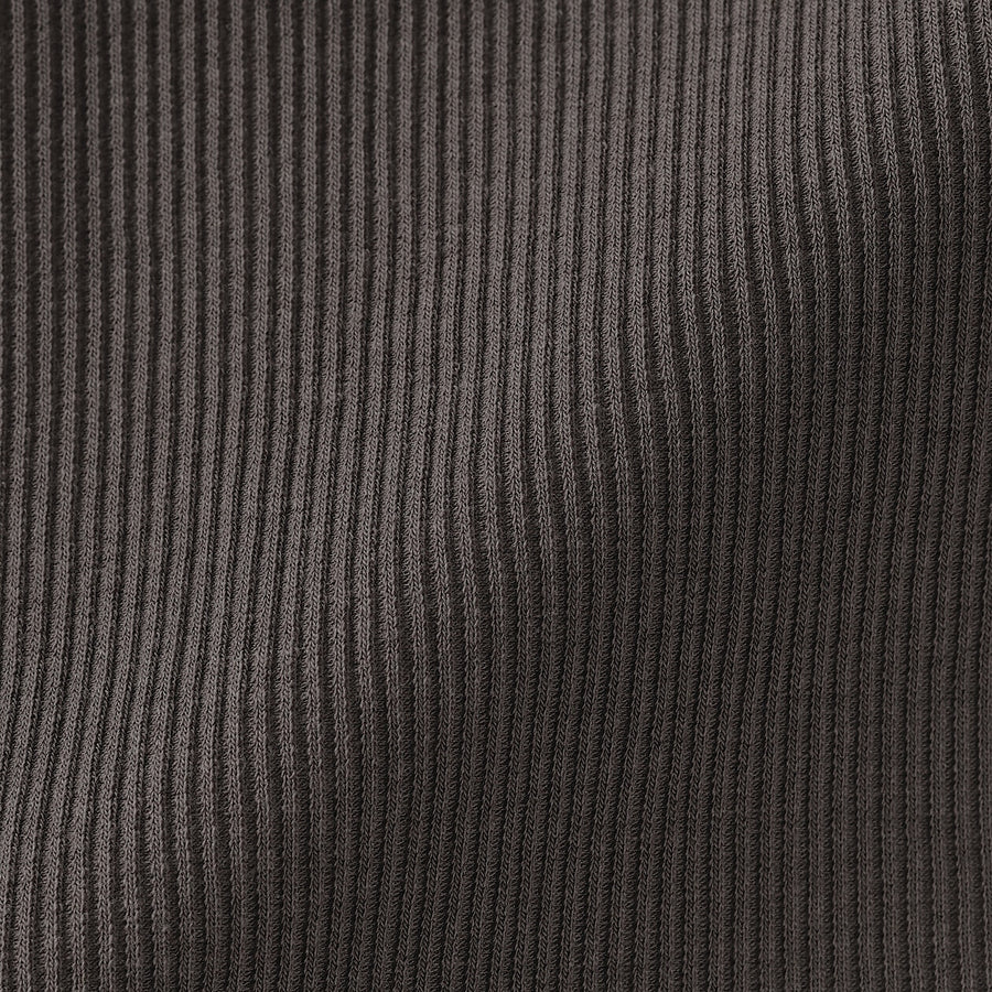 W's Lyocell blend ribbed crew neck L/S T-shirt Off whiteXS