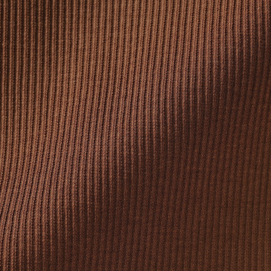 W's Lyocell blend ribbed crew neck L/S T-shirt Off whiteXS