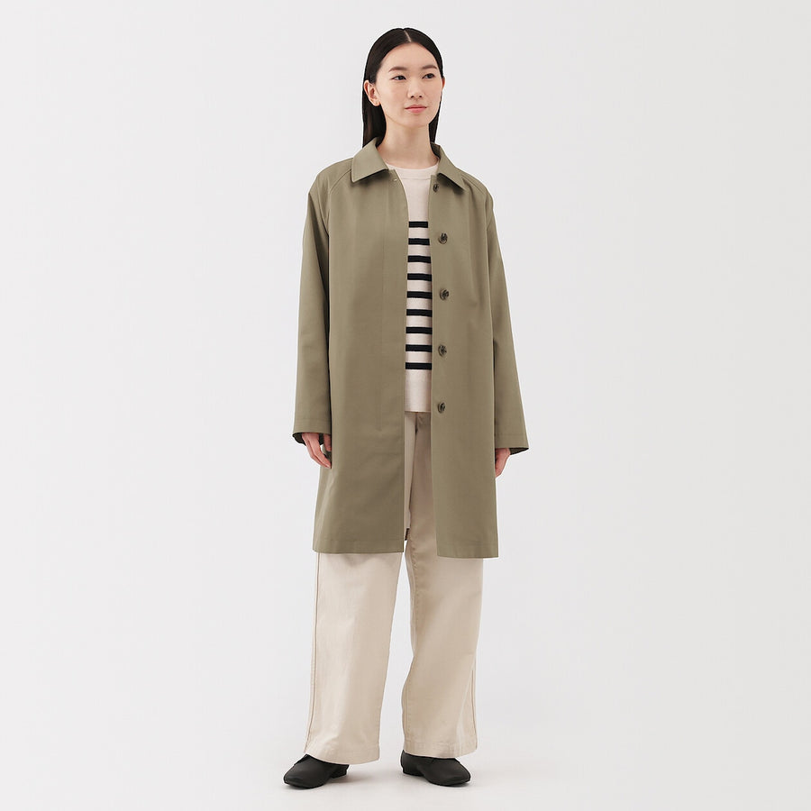 Buy MUJI Women's Water Repellent Soutien Collar Coat
