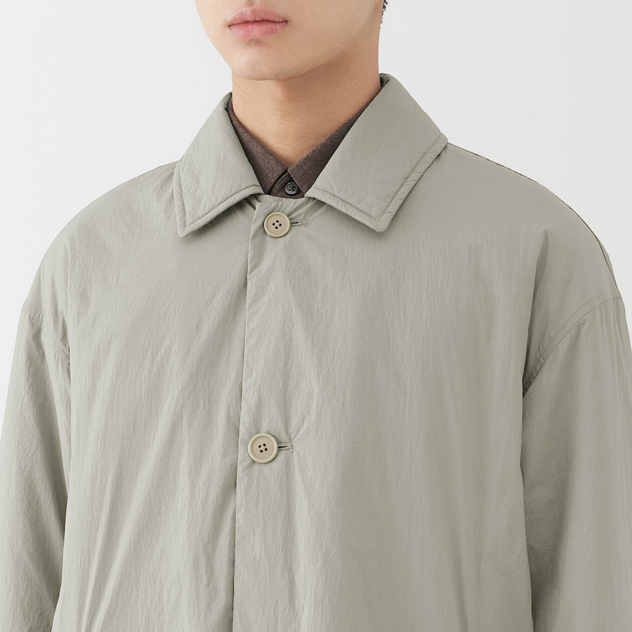 Buy MUJI Men's Padded Stand Fall Collar Coat
