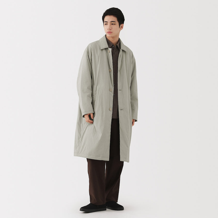 Buy MUJI Men's Padded Stand Fall Collar Coat