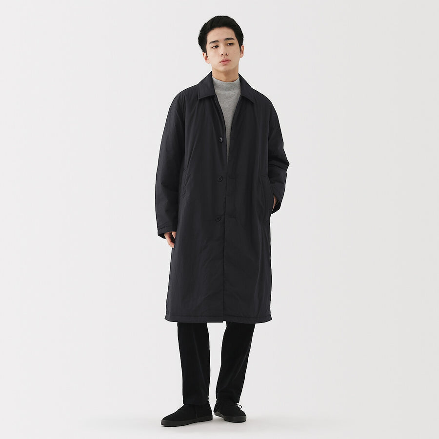 Buy MUJI Men's Padded Stand Fall Collar Coat