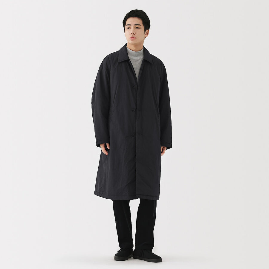 Buy MUJI Men's Padded Stand Fall Collar Coat