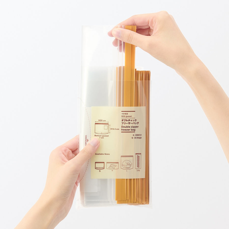 With gusset & double zipper Freezer bag/S