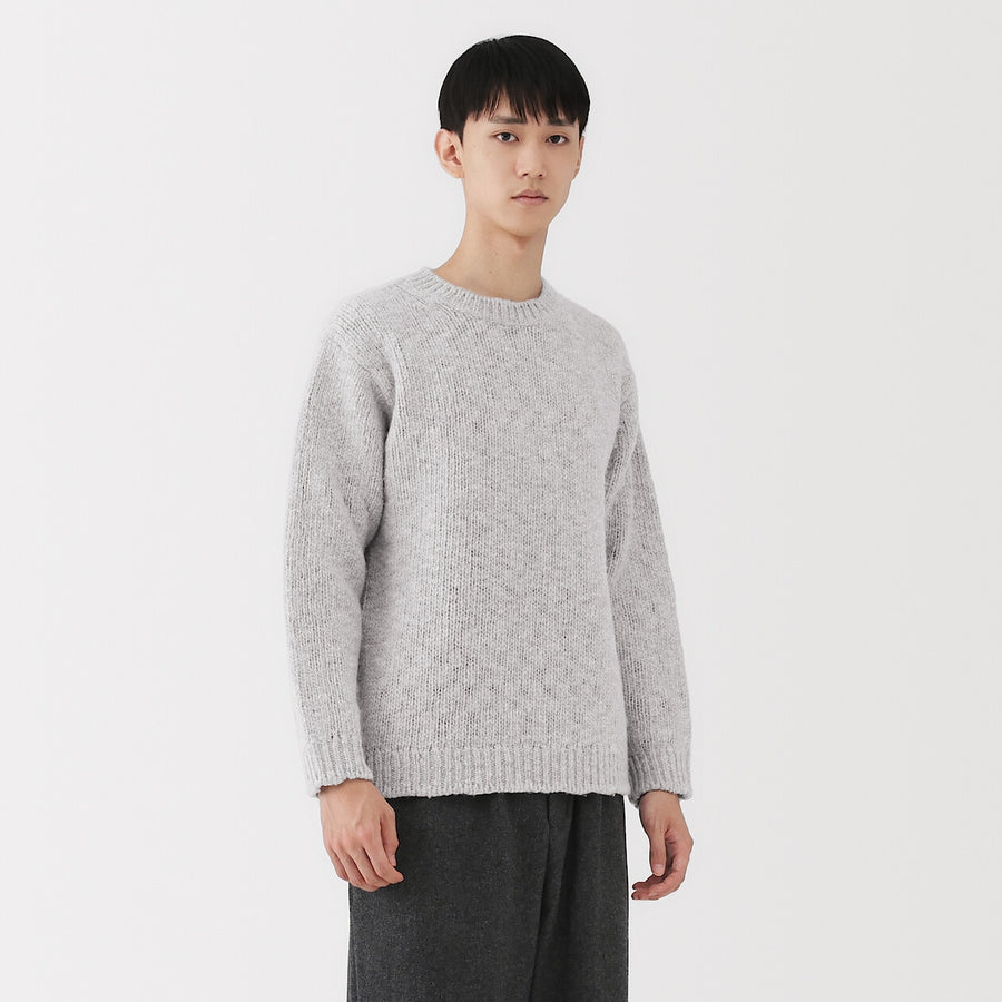 Buy MUJI Men's Merino Wool Low-Gauge Crewneck Sweater
