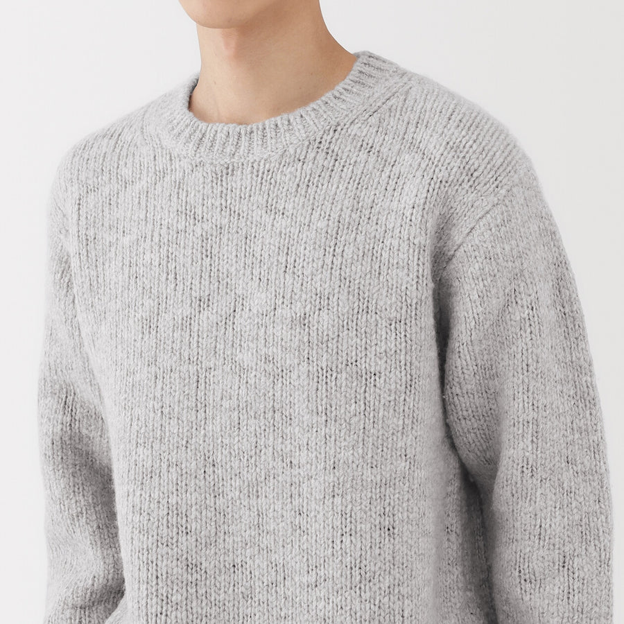 Buy MUJI Men's Merino Wool Low-Gauge Crewneck Sweater