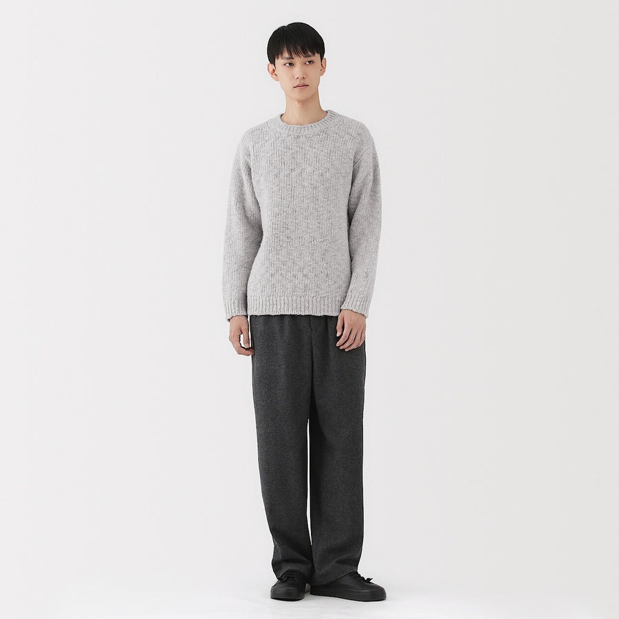 Buy MUJI Men's Merino Wool Low-Gauge Crewneck Sweater