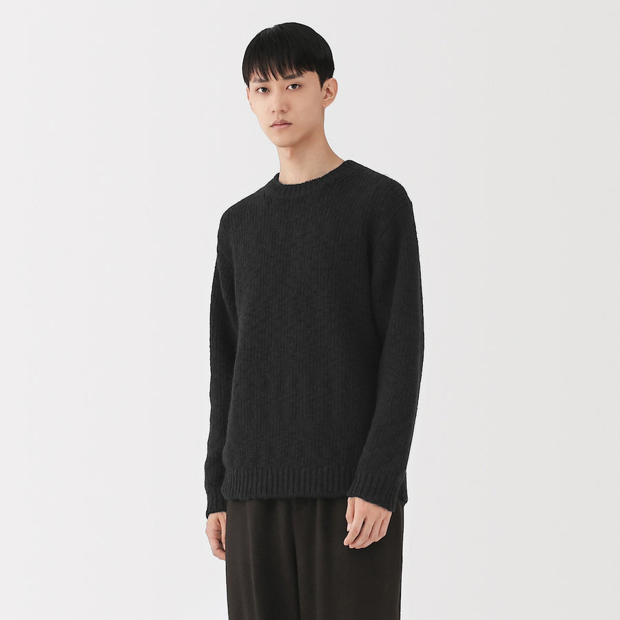 Buy MUJI Men's Merino Wool Low-Gauge Crewneck Sweater