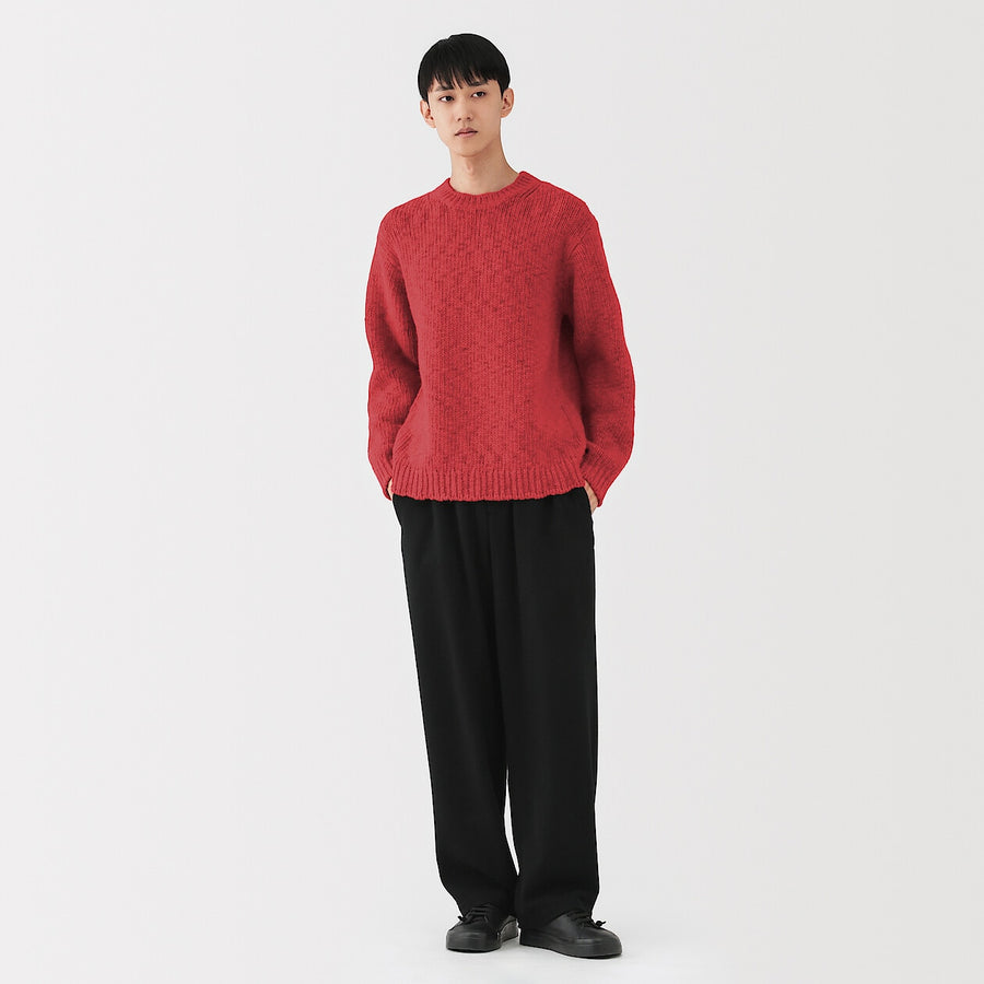 Buy MUJI Men's Merino Wool Low-Gauge Crewneck Sweater