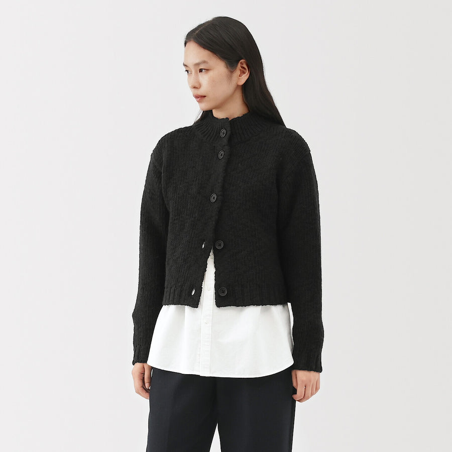 Buy MUJI Women's Merino Wool Low-Gauge Short Cardigan