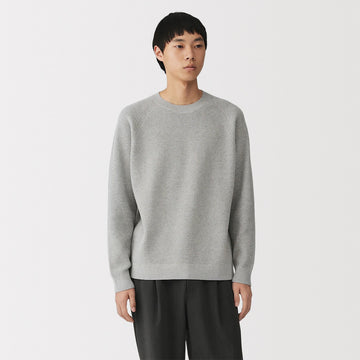 Washable Waffle Crewneck Sweater