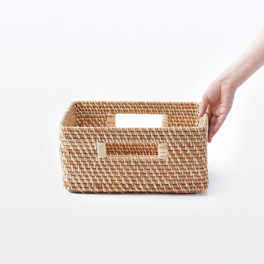 Stackable Rattan Square Basket - Medium