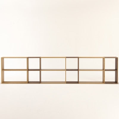 STACKING SHELF SET / WIDE TYPE / 2 SHELVES / OAK