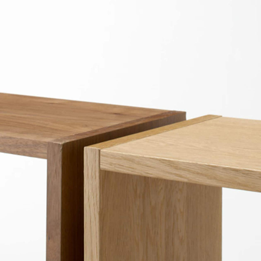 STACKING SHELF SET / WIDE TYPE / 5 SHELVES / OAK