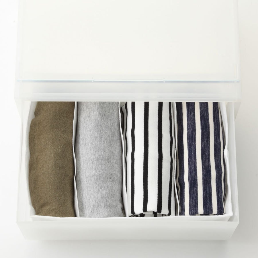 Non-Woven Fabric Separation Case with 4 Compartments (2 Pcs) - L - MUJI Australia