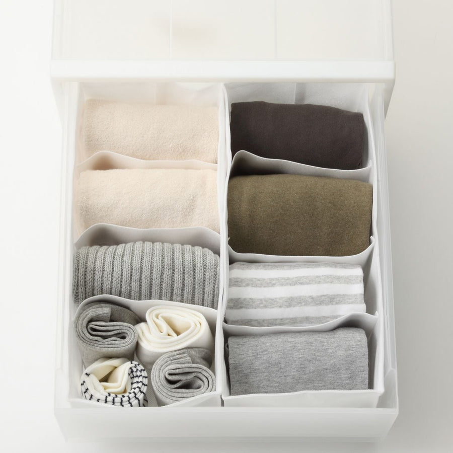 Non-Woven Fabric Separation Case with 4 Compartments (2 Pcs) - M - MUJI Australia