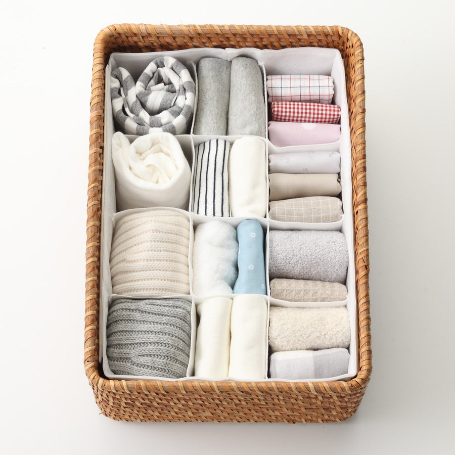 Non-Woven Fabric Separation Case with 12 Compartments (1 Pc) - L - MUJI Australia