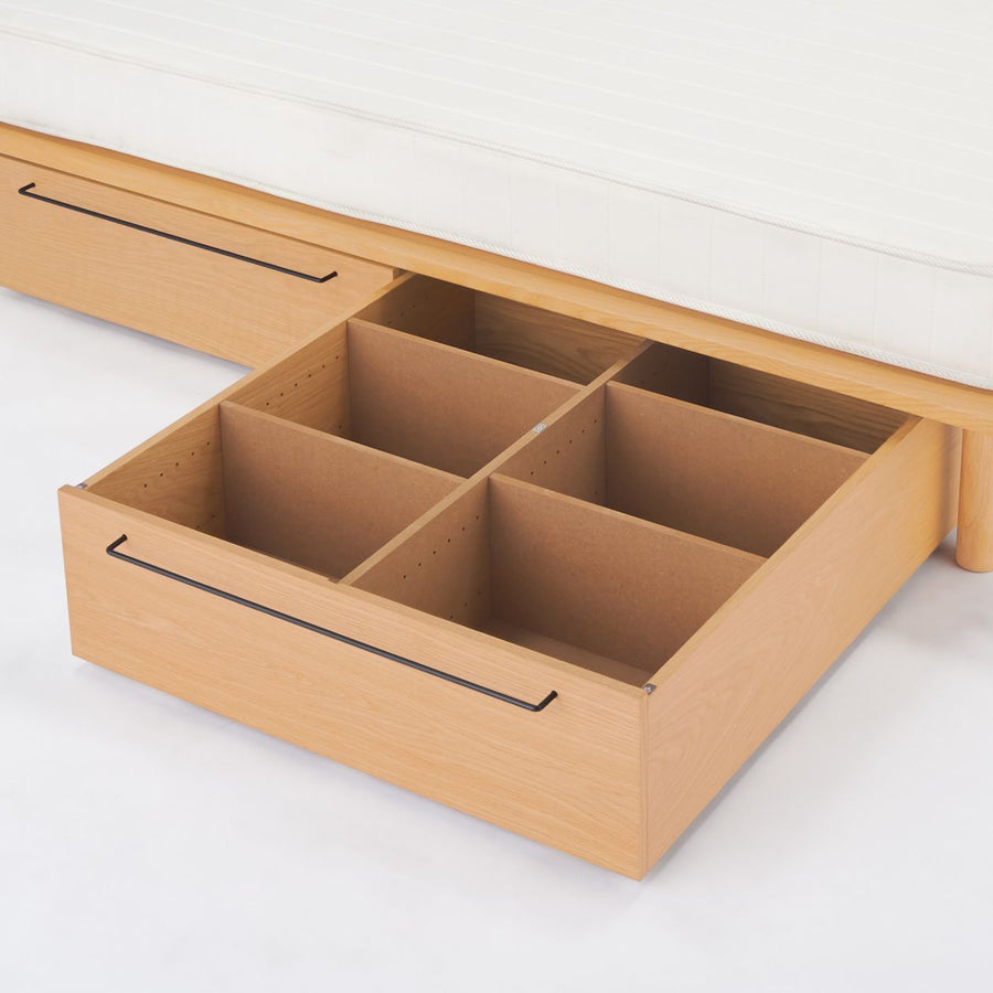 BED FRAME / UNDERBED STORAGE / L / OAK / H25CM