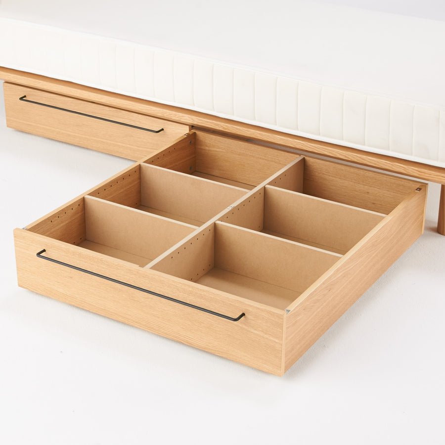 BED FRAME / UNDERBED STORAGE / L / OAK / H19CM