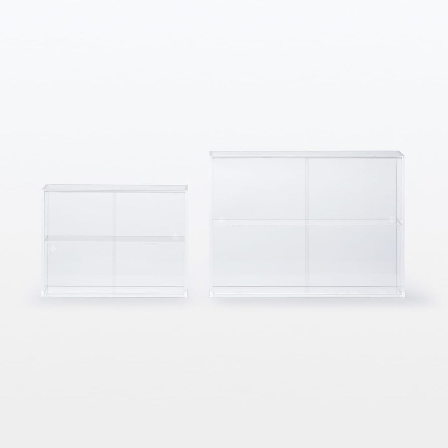 Acrylic Display Case With Sliding Doors - Large - MUJI Australia