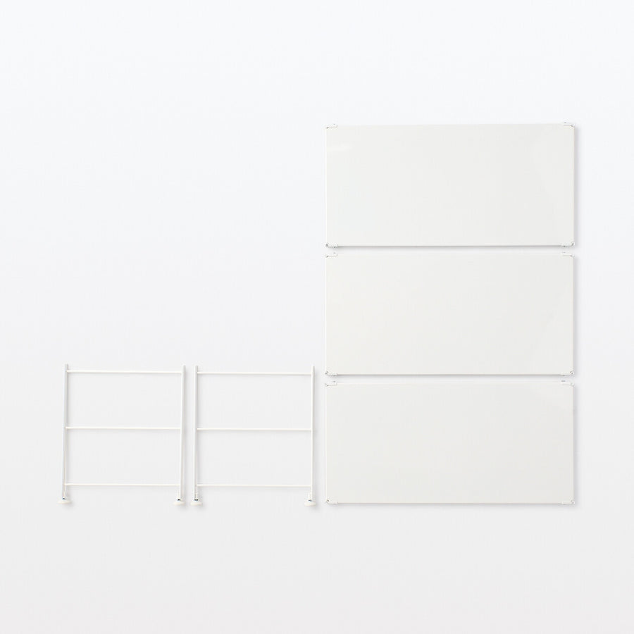 Steel unit shelf Steel shelf set Wide Mini Light grey