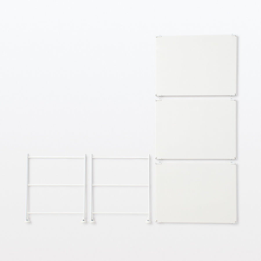 Steel unit shelf Steel shelf set Mini Light grey