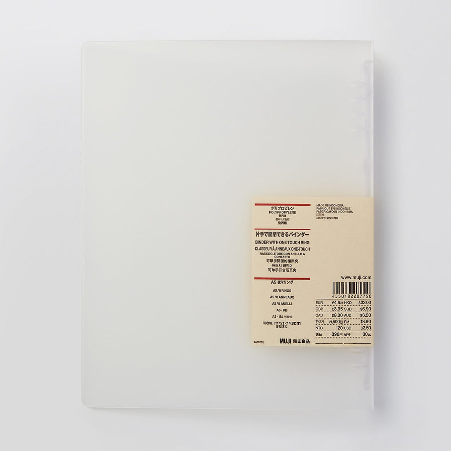 Polypropylene Binder With One Touch Ring